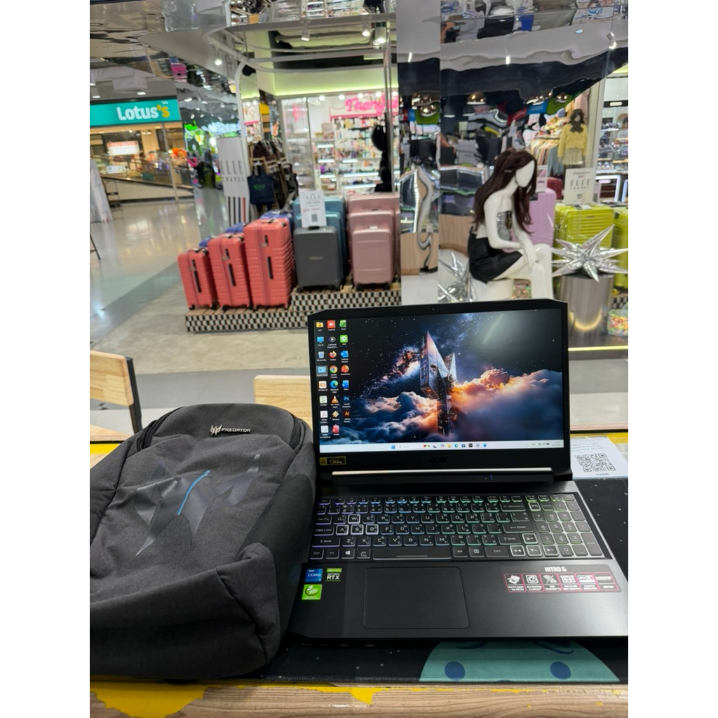 NOTEBOOK (โน้ตบุ๊ค) ACER NITRO 5 AN515-57-58LR (SHALE BLACK สภาพสวย ไรตำหนิ RTX3050