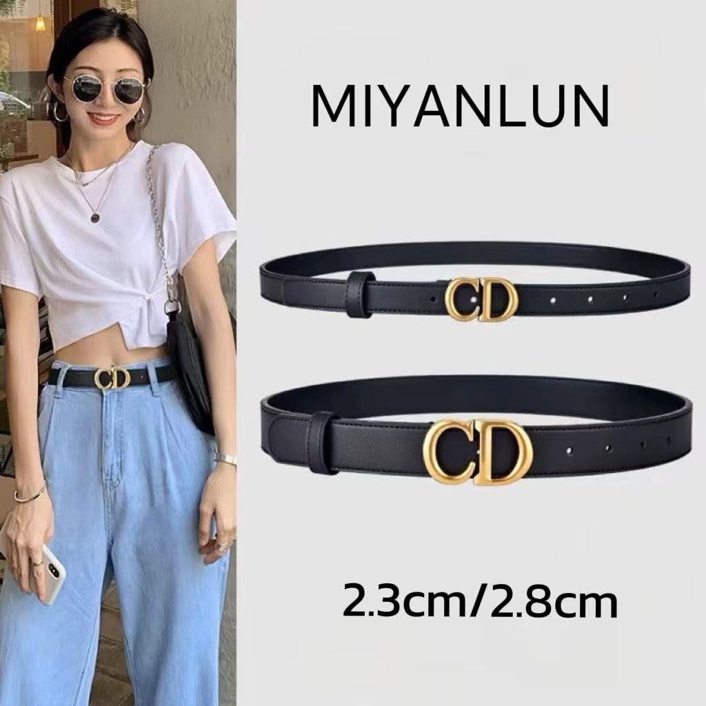 🔥ส่งไวจากไทย🔥  CDเข็มขัดผู้ชายผู้หญิง เข็มขัดหนังนิ่ม ปรับขนาดได้ ดีไซน์หลากหลายรูปทรง แฟชั่นใหม่ มัลติฟังก์ชัน