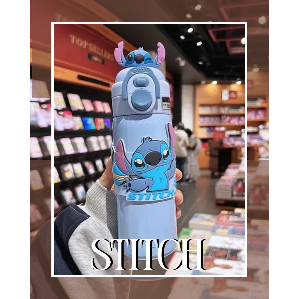 STITCH​&ANGEL​ขวดน้ำเก็บความร้อน/เย็น​ ลายน่ารัก​ สีสันสดใส​ ไม่ซ้ำใคร​  ขนาด​500ml.​