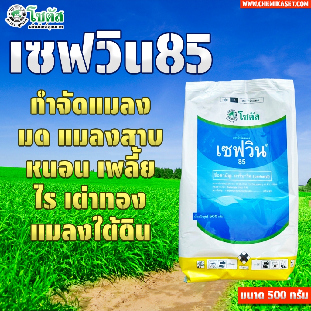 เซฟวิน 85 ขนาด 500 กรัม กำจัดแมลง