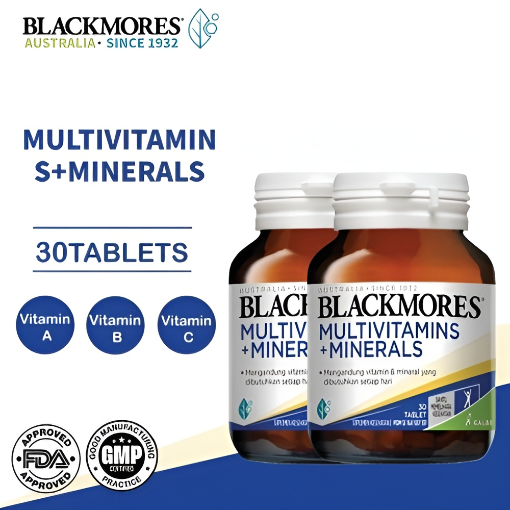 Blackmores Multivitamins + Minerals 30 เม็ด วิตามินรวม Blackmores แร่ธาตุรวม ส่งฟรี พร้อมส่ง [ของแท้]