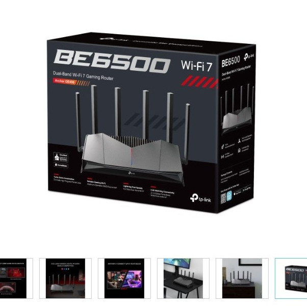 TP-Link Archer GE400 / BE400 WiFi 7 Gaming Router BE6500 Dual-Band เราเตอร์สำหรับเล่นเกม ประกันศูนย์