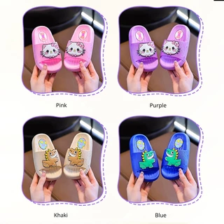 รองเท้าแตะนักเรียน รองเท้าแตะเด็ก ลายไดโนเสาร์การ์ตูนน่ารัก สำหรับฤดูร้อน กันลื่น