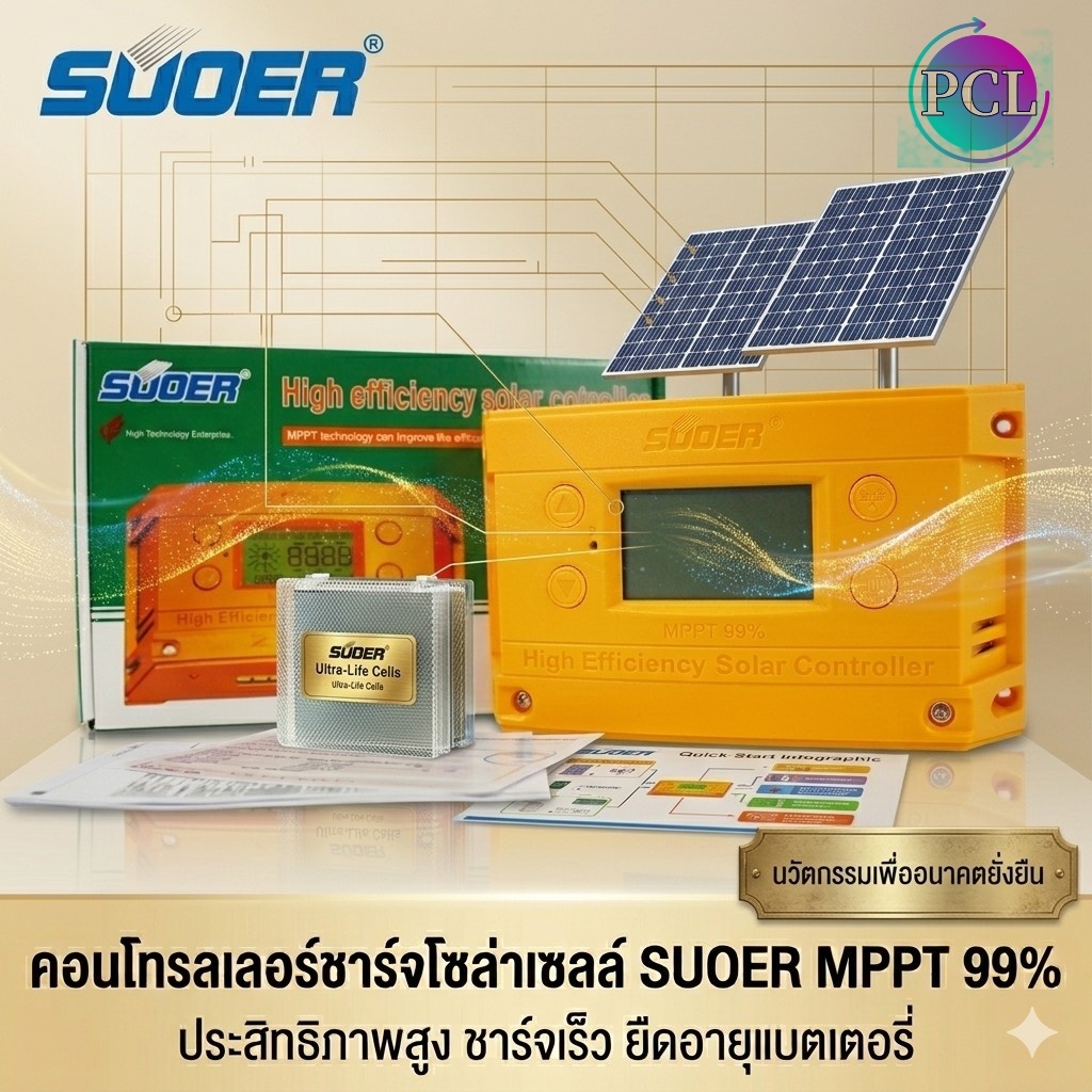 โซล่าร์ชาร์จเจอร์ MPPT 30A SUOER รุ่น ST-H1230--ใหญ่H大个