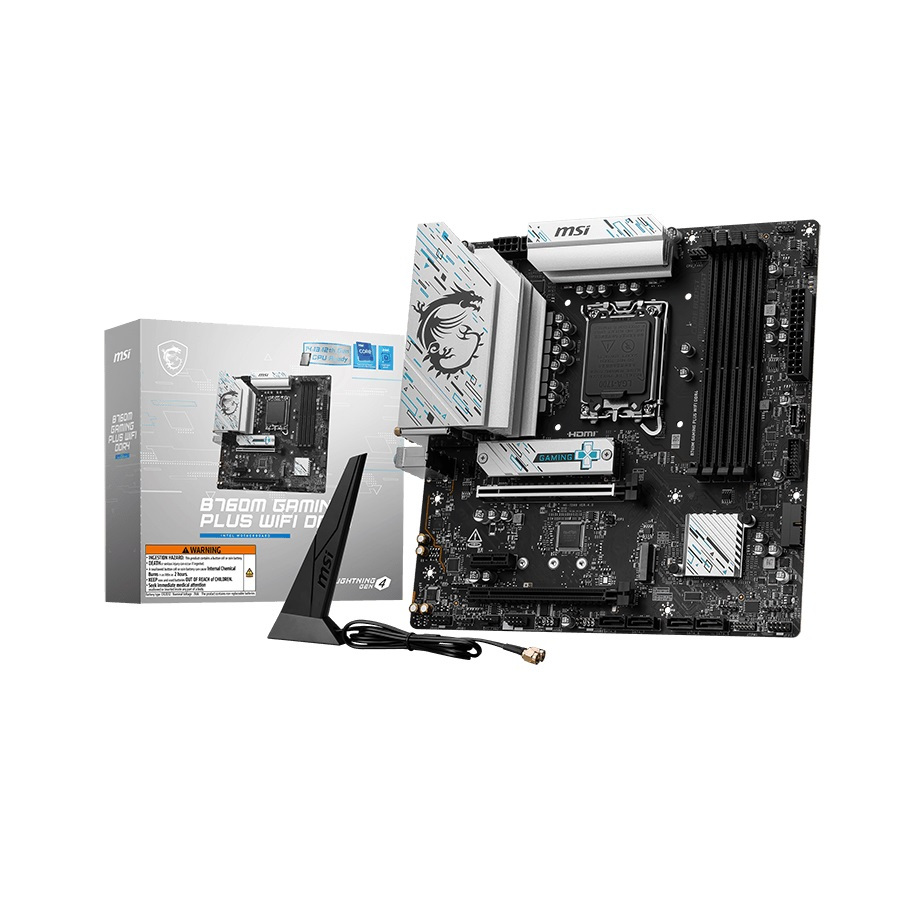 MSI B760M GAMING PLUS WIFI DDR4 Intel LGA1700 mATX Motherboard เมนบอร์ด