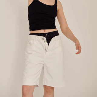 (ส่งด่วน กทม 4 ชม.) SLURBOYY Make Shorts Denim กางเกงยีนส์ขาสั้น ทรงเบสิค (P0046)