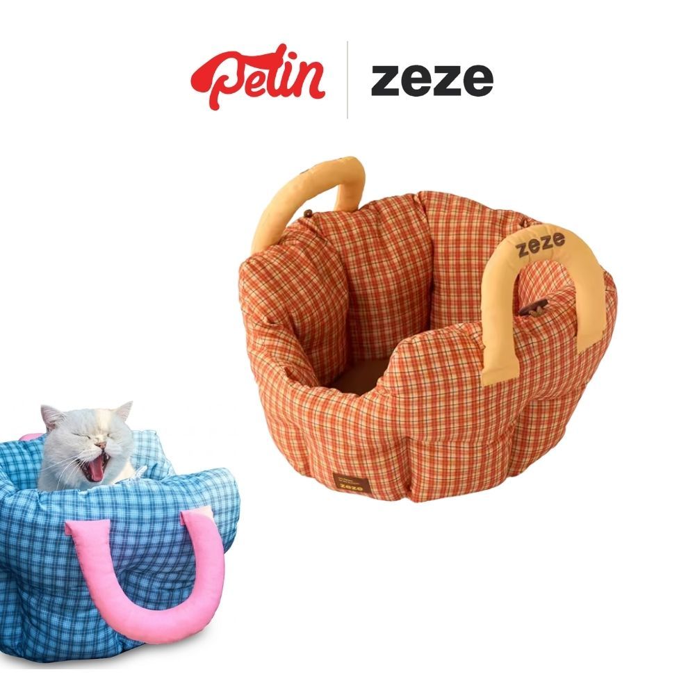 ZEZE ที่นอนสัตว์เลี้ยงในรถยนต์ มีสายล็อกนิรภัย กระเป๋าใส่สัตว์เลี้ยง กระเป๋าสุนัข กระเป๋าแมว