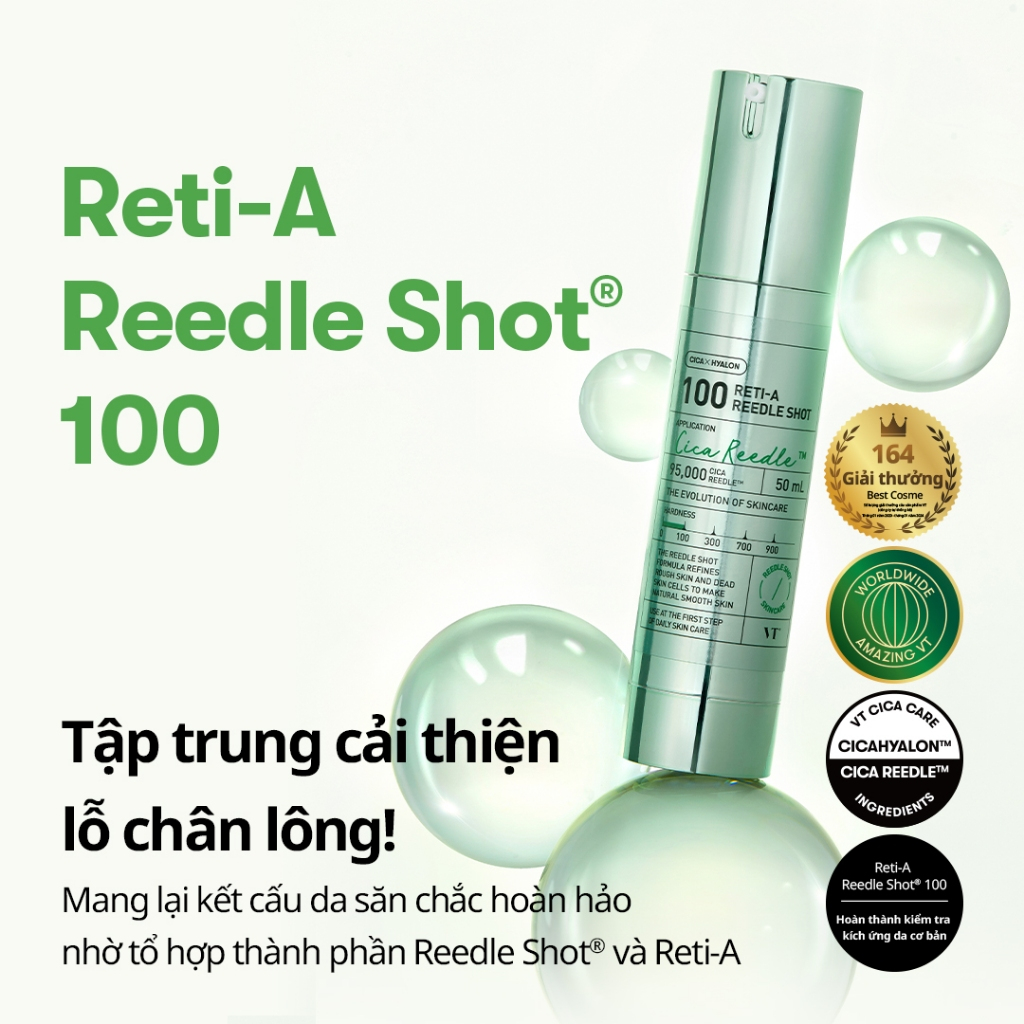 VT Reti-A Reedle shot (100/300 Shot) 50ml#Pore การดูแลขนาด การปรับปรุงเนื้อผิว