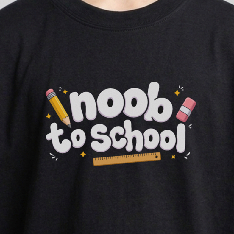 เสื้อยืด noob to school (TFW Roblox)