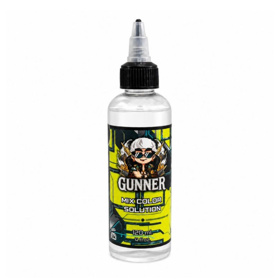 Gunner Mix Color Solution น้ำยามิกหมึกสัก สูตรผสมสี ไล่เฉดง่าย หมึกไม่จับตัว เพิ่มความลื่นงานสัก 120