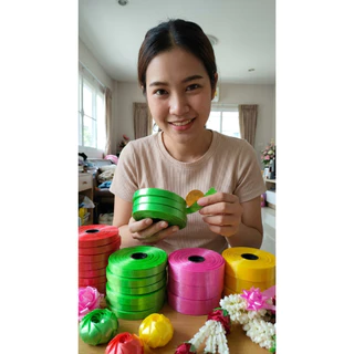 ริบบิ้นห่อเหรียญ ริบบิ้นพวงมาลัย ริบบิ้นตราดอกไม้ ไม่มีปก ขายเป็นกิโล เบอร์ 2,3,5,9