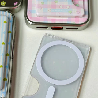 Magnetic Card Holder กล่องแปะหลังเคสแม่เหล็กที่ใส่บัตร บัตรรถไฟฟ้า - SM,PLS! (แถมวงแม่เหล็ก)
