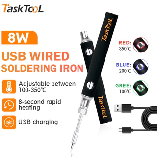 TASKTOOL หัวแร้งบัดกรี หัวแร้งบัดกรีแบบ USB ชุดหัวแร้งบัดกรี5โวลต์8วัตต์ เครื่องมือบัดกรีมือ