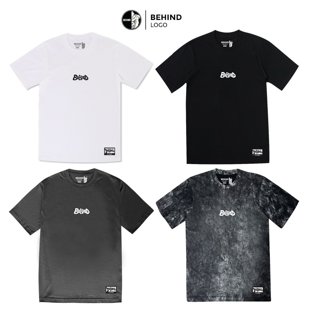 BEHIND เสื้อยืด minimal “ LOGO “ แนวสตรีท Oversize เสื้อยืดชาย หญิง