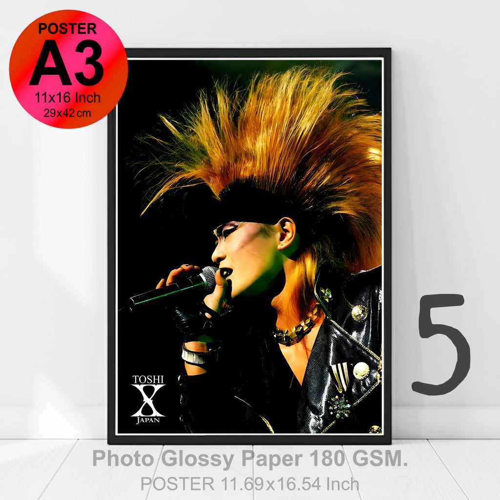 โปสเตอร์ รูปถ่าย X-Japan エックス・ジャパン (1982-97) POSTER 11.5″x16.5″ นิ้ว A3 Heavy Metal Taiji Toshi Yoshiki Hide ราคา ถูกที่สุด ดีลบีเคเค แกลเลอรีภาพที่ 6