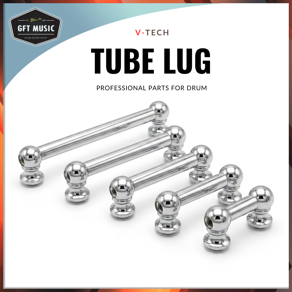 V-TECH Tube Lug ตุ๊กตากลอง ชุบโครเมี่ยม เกลียวสแตนเลส มีให้เลือกหลายขนาด 2.2 - 5.1 เซนติเมตร