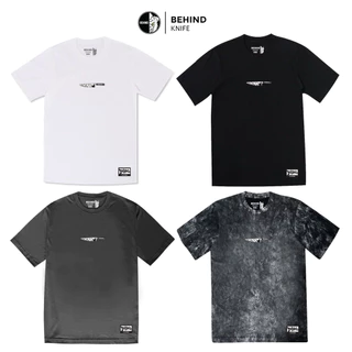 𝗕𝗘𝗛𝗜𝗡𝗗 เสื้อยืด minimal “ KNIFE “ แนวสตรีท Oversize เสื้อยืดชาย หญิง