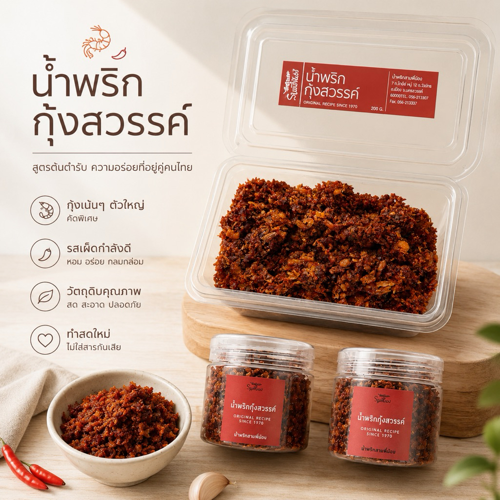 น้ำพริกกุ้งสวรรค์แบบแห้ง