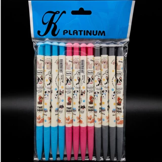 🎀แพ็ค 12 ด้าม (469)🎀ปากกาลูกลื่นน้ำเงิน,แดง,ดำ ด้ามการ์ตูน 0.38 มิล เครื่องเขียนสำนักงาน โรงเรียน
