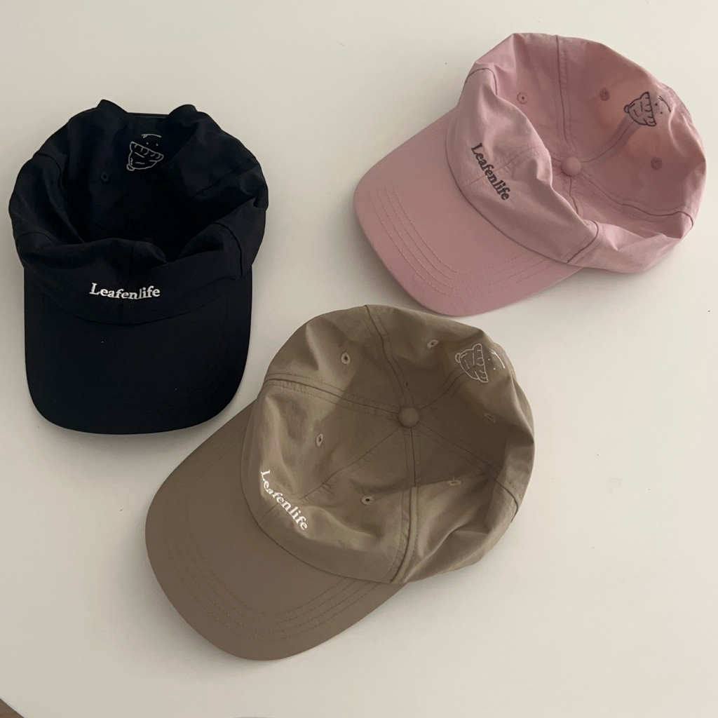🌸NEW🌸 nylon cap leafenlife หมวกแก็ป ผ้าไนล่อนบางเบาใส่ออกกำลังกายได้
