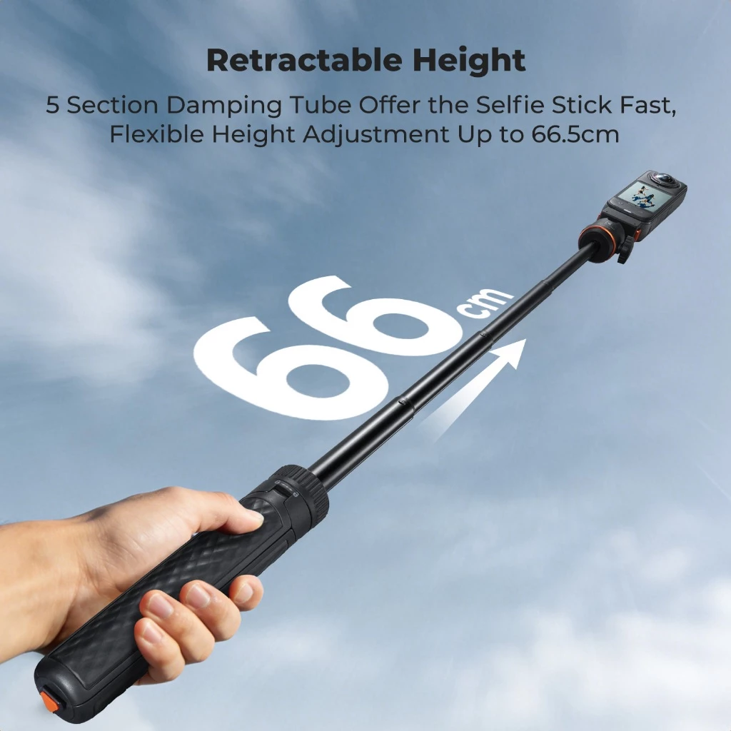 K&F CONCEPT MS72 ไม้เซลฟี่ 66ซม. Selfie Stick Tripod ปรับ 360 องศา สําหรับ Insta360 X5/Ace Pro 1/2 thumbnail 7
