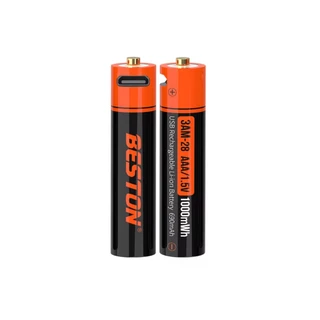 Beston ราคา1ก้อน ถ่านชาร์จ 1.5V AAA 1000mWh /AA 2800mWhhเต็ม ชาร์จได้1500ครั้ง