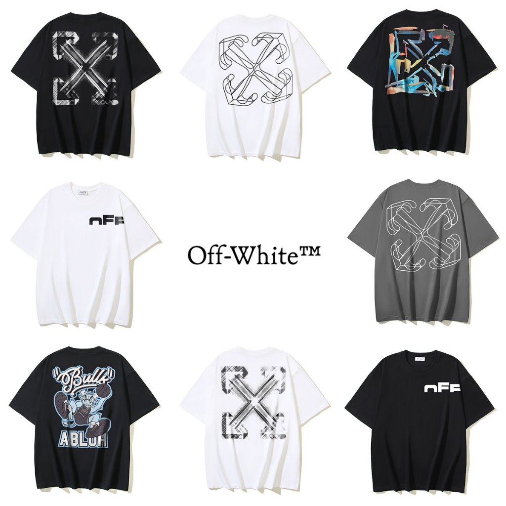 เสื้อยืด Off-white ผ้าหนา Cotton100% เสื้อโอเวอร์ไซส์ oversize (ส่งจากไทย)
