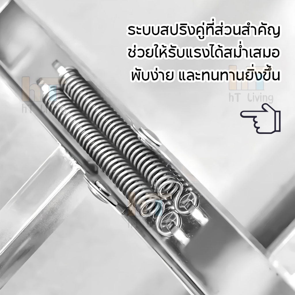 HT โต๊ะพับสแตนเลส โต๊ะพับพกพา ขาเหล็กหนา ทนแรง รับน้ำหนักถึง 100กก ราคา ถูกที่สุด ดีลบีเคเค แกลเลอรีภาพที่ 4