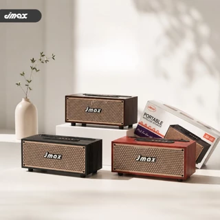 JMAX ลำโพงบลูทูธวินเทจ วางมือถือได้ มินิมอล BT/TF/USB/AUX เสียงดี 8W แบตเตอรี่800mAh