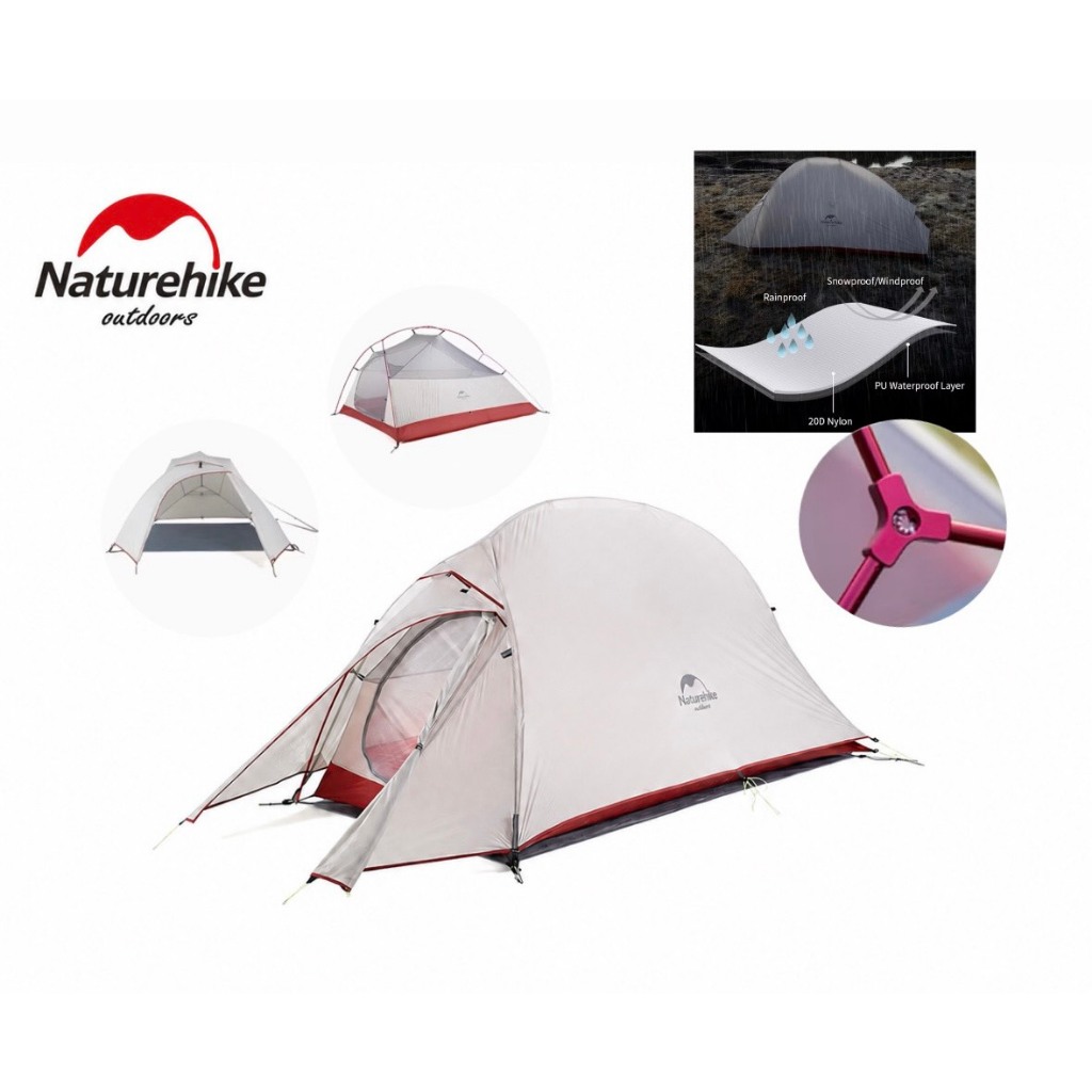🔥พร้อมส่งทันทีใน24ชม.🔥Naturehike Cloud Up 1 / 2 / 3 คนเต็นท์เบาพิเศษ 20D Ultralight กันน้ำสูงสำหรับเ