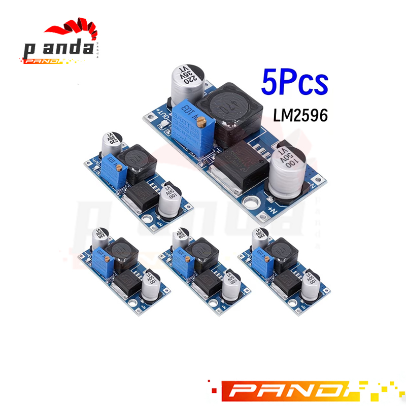 5 ชิ้น LM 2596 ปรับเจ้าชู้ตัวแปลง DC บัคตัวควบคุมแรงดันไฟฟ้ากระแสไฟฟ้ากระแสไฟฟ้ากระแสไฟฟ้าเข้า 3.2-35 VOutput 1.25-30 V