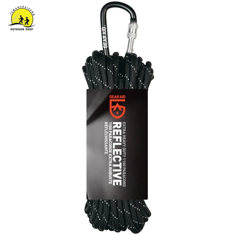 Gear Aid Extra Heavy Duty 1100 Paracord เชือกพาราคอตพร้อมคาราไบเนอร์