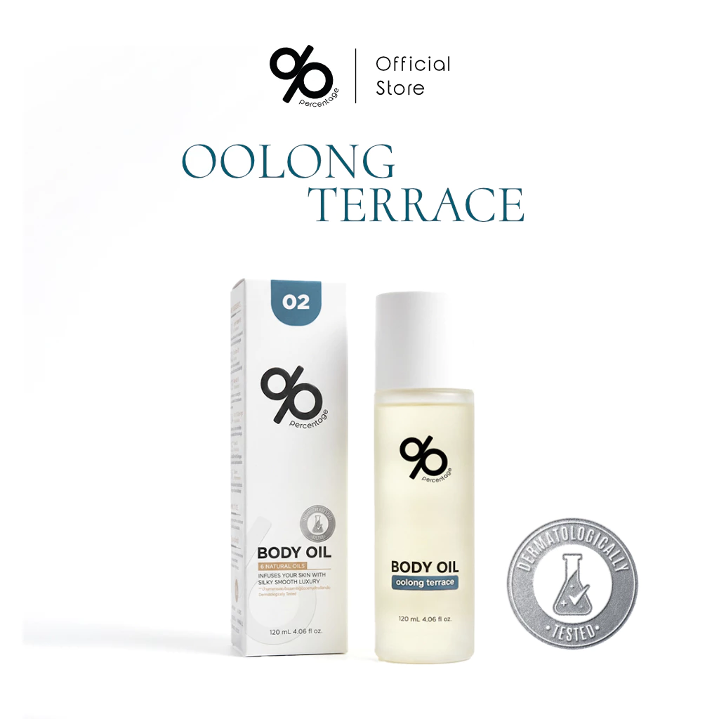 [02 OOLONG TERRACE] % PERCENTAGE BODY OIL 120 mL บอดี้ออย กลิ่นหอม บำรุงผิวกาย