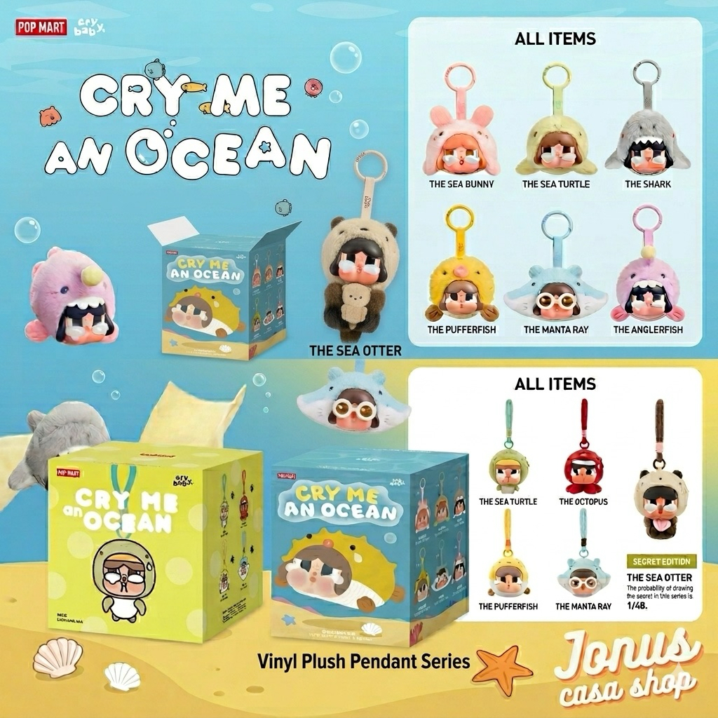 (ใช้Codeลดได้) พร้อมส่งด่วน🚛🔥พวงกุญแจครายเบบี้/เคสใส่หูฟัง CRY ME AN OCEAN 🌊  แบบสุ่ม/เช็คการ์ด