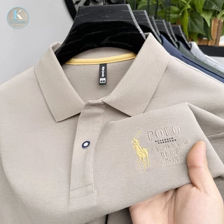 kcloset - เสื้อโปโลผู้ชาย คอตั้ง ทรงเข้ารูป แขนสั้น มีให้เลือก 5 สี ขนาด M-3XL