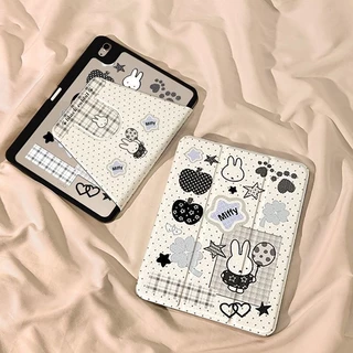 🔥พร้อมส่ง🔥เคสiPadหมุน 360°Gen11 Air8 11/13 Gen12 ที่ใส่ปากกา Miffy เคส iPad Air6 Gen10 Air7 Pro11/13