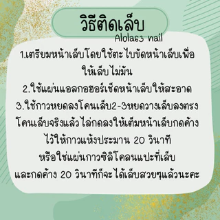 เล็บปลอมเจลแท้ 100% สีลูกแก้วนู้ด ติดเพชร ไล่สีกากเพชร อุปกรณ์แถมพร้อมติด