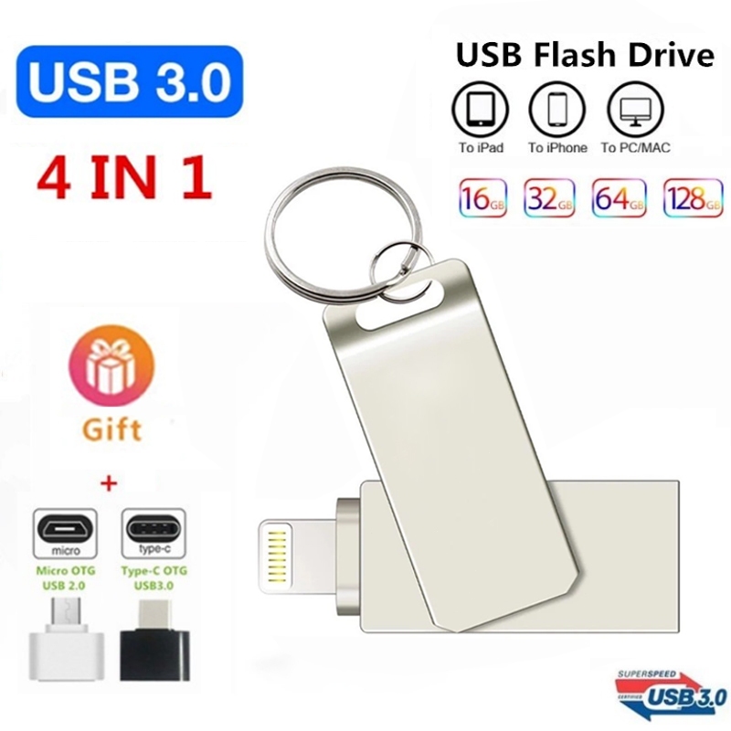 Flash Drive Otg 2TB Flash USB  512Gb for Iphone, Metal Pen Drive Hd Memory Stick for Phone Pc