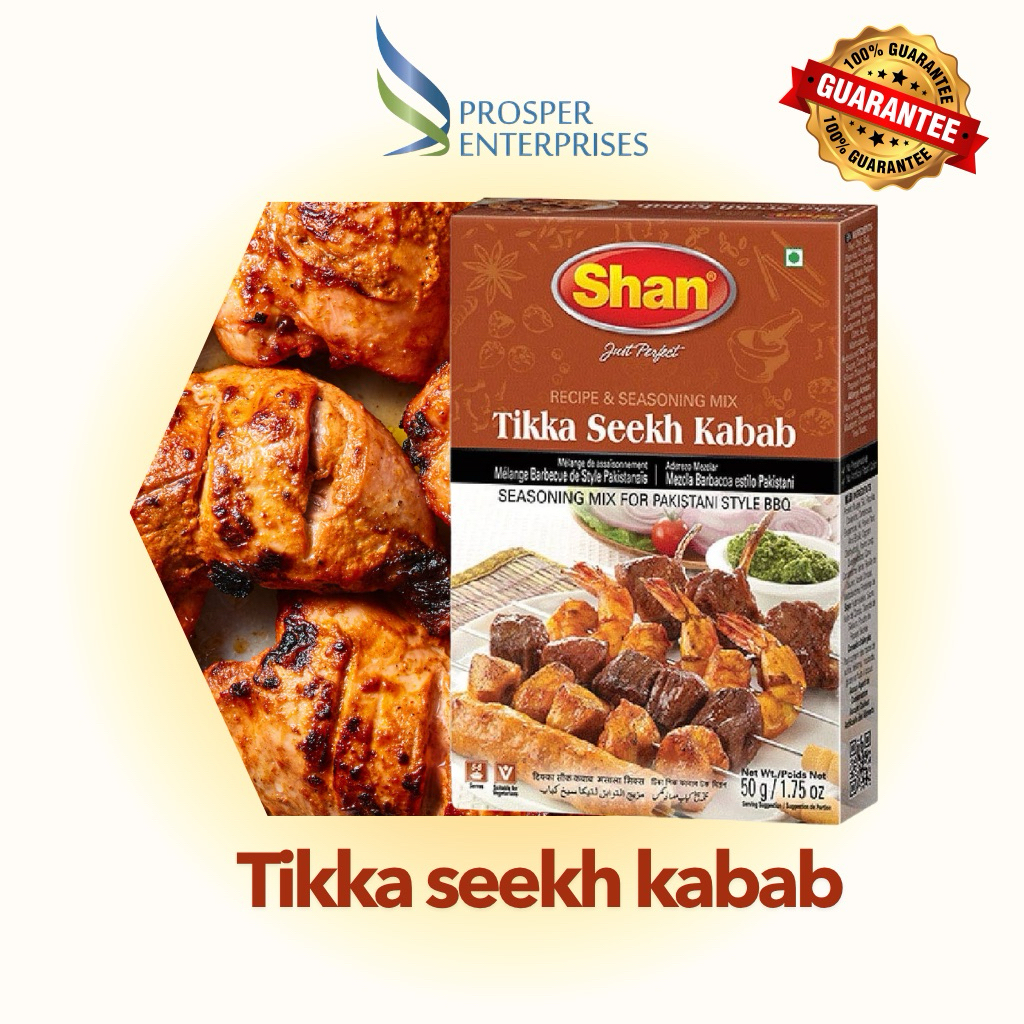 Shan Tikka Seekh Kabab Masala 50 gเครื่องเทศหมักเคบับอินเดีย/ปากีสถาน ฮาลาลง