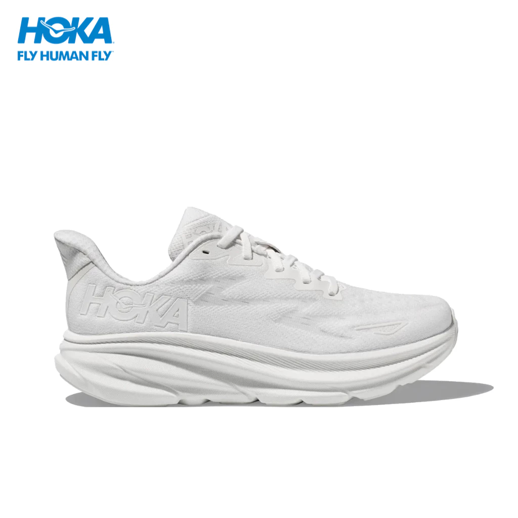 【Official Store】รองเท้าวิ่ง HOKA Clifton9 1127895-WWH ผู้ชาย ผู้หญิง น้ำหนักเบา นุ่มสบายวิ่งประจำวัน