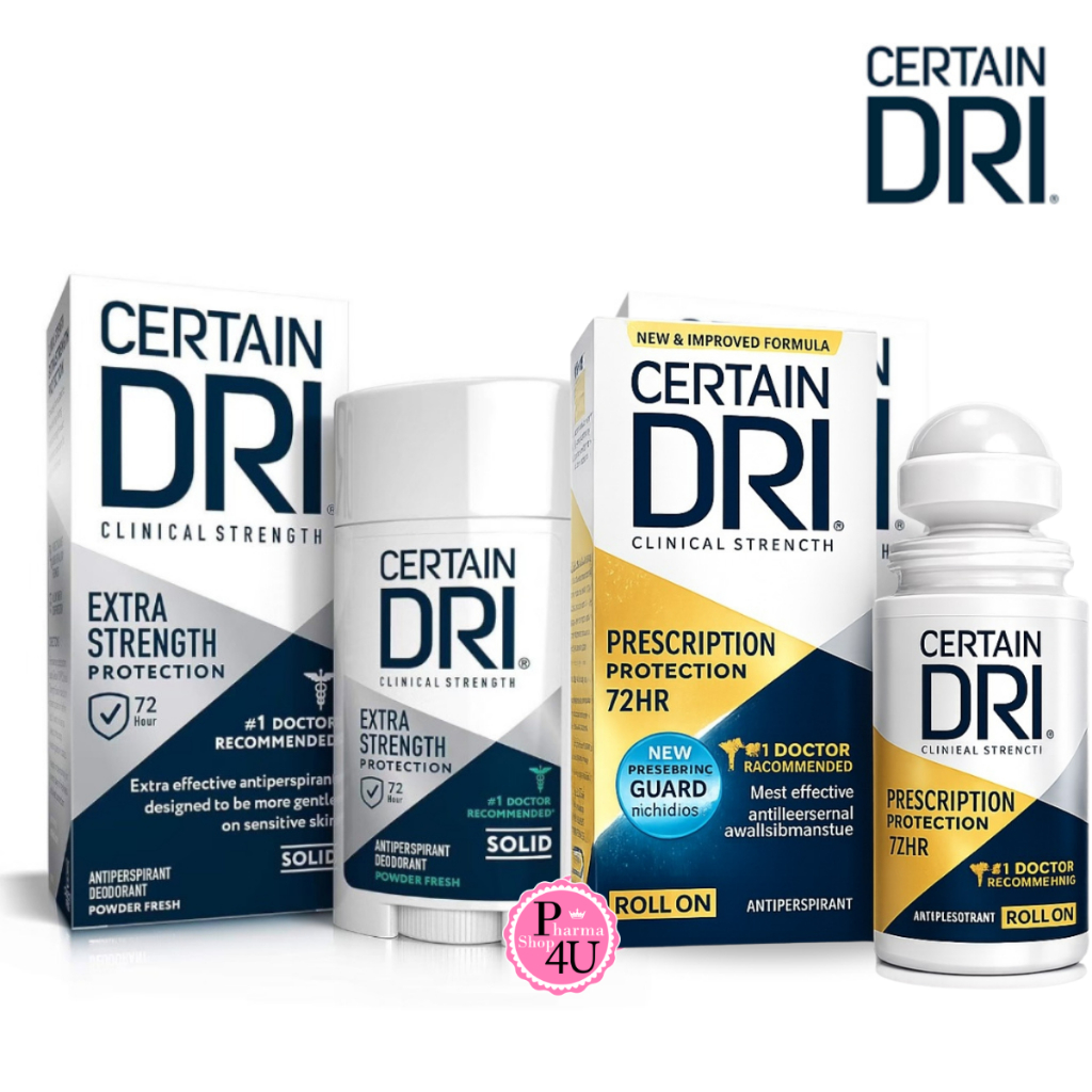 🐢ใช้ดีมาก🐢 Certain Dri P.M. Prescription / Extra Strength ระงับเหงื่อ กลิ่นกาย "สูตรกลางคืน"