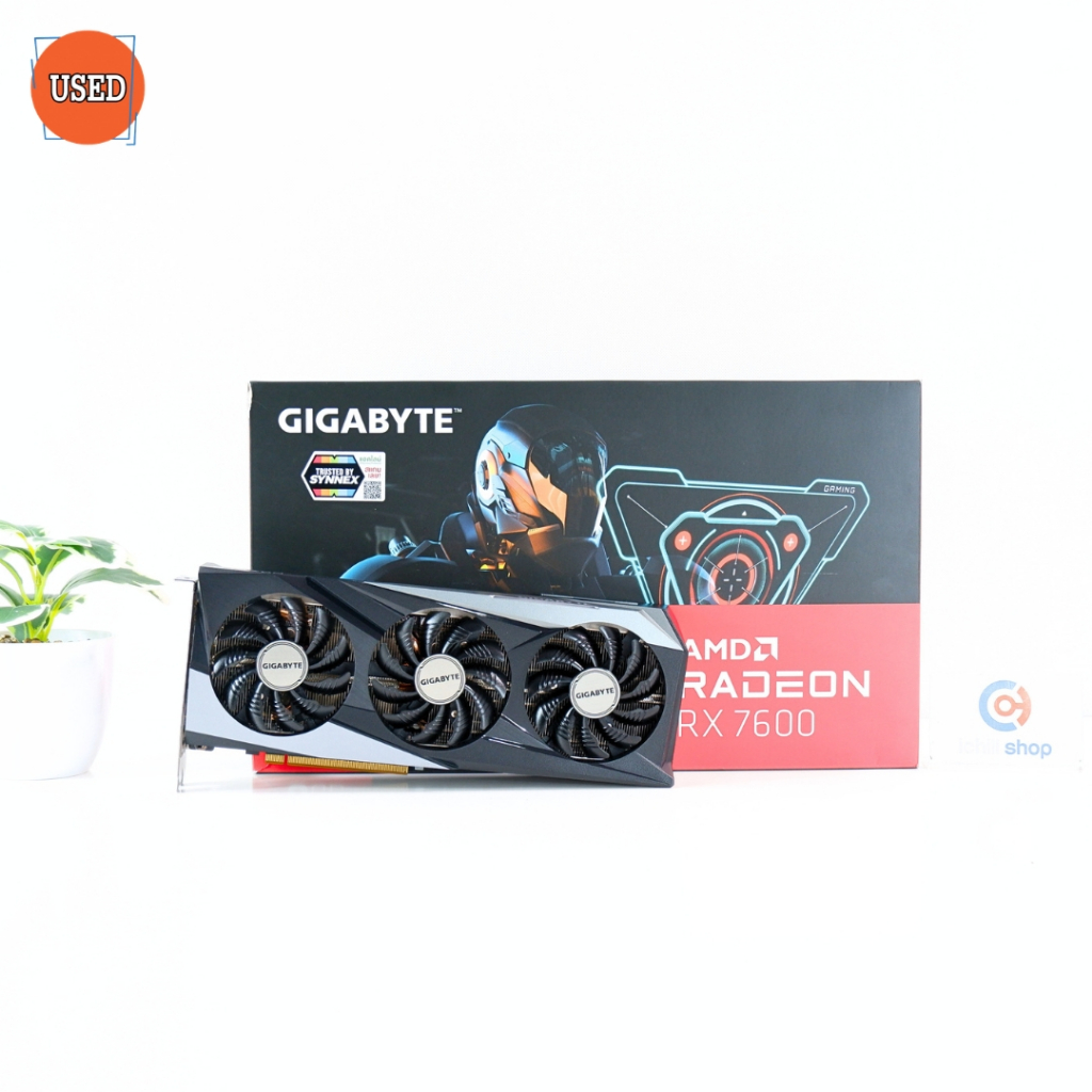 การ์ดจอ (VGA) GIGABYTE RX7600 8GB 3F GAMING OC P17540