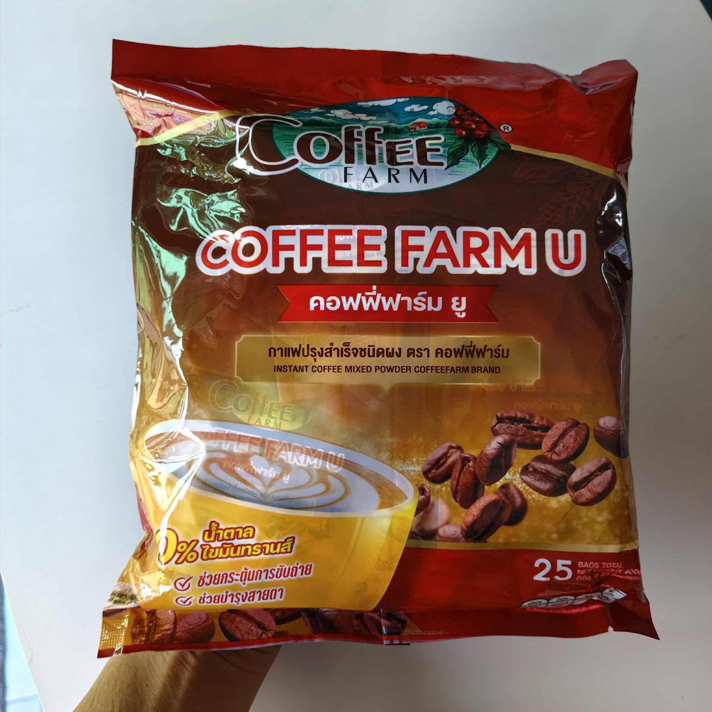 กาแฟชุมพร Coffee Farm U คอฟฟี่ฟาร์มยู 1 ห่อ 25 ซอง