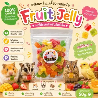 [HiHamster]ผลไม้รวม Fruit Jelly สำหรับสัตว์เล็ก ขนมแฮมสเตอร์ ชูก้า กระรอก นก ขนมเสริม เคี้ยวเล่น