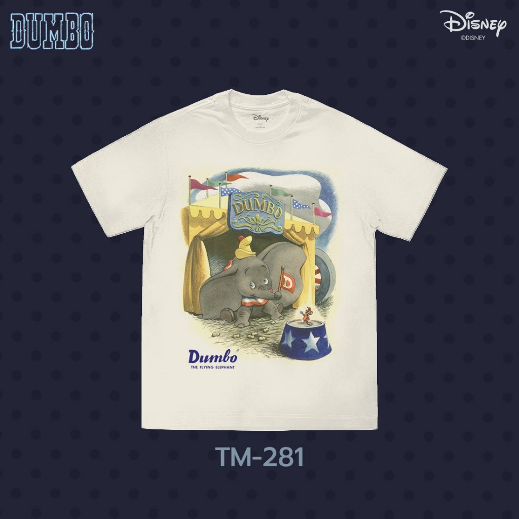 Power 7 Shop เสื้อยืดการ์ตูน "Dumbo" ลิขสิทธิ์แท้ DISNEY (TM-281)