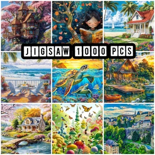 (พร้อมส่ง) จิ๊กซอว์ 1000 ชิ้น ชนิดหนา ขนาด 70x50cm Jigsaw Puzzle สำหรับวัยรุ่นและผู้ใหญ่ งานอดิเรก