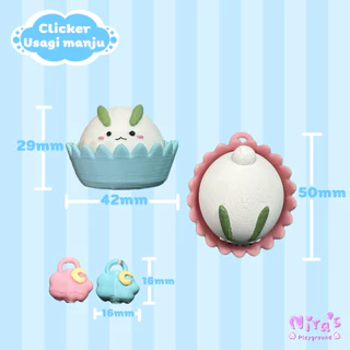 Nira’s • Clicker • Usagi manju 🐰🌙☁️ • พวงกุญแจ ของเล่น กดได้