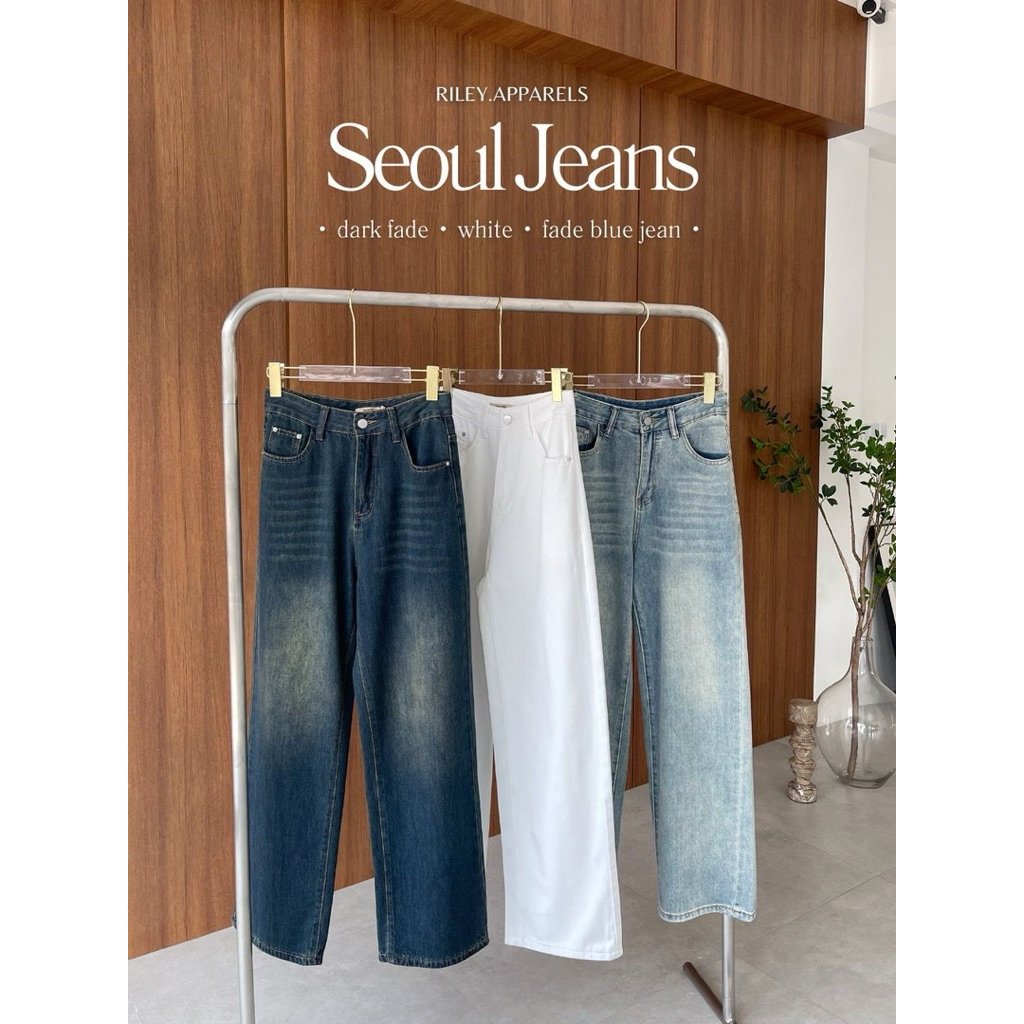 Riley.apparels - Seoul jeans กางเกงยีนส์พร้อมส่ง