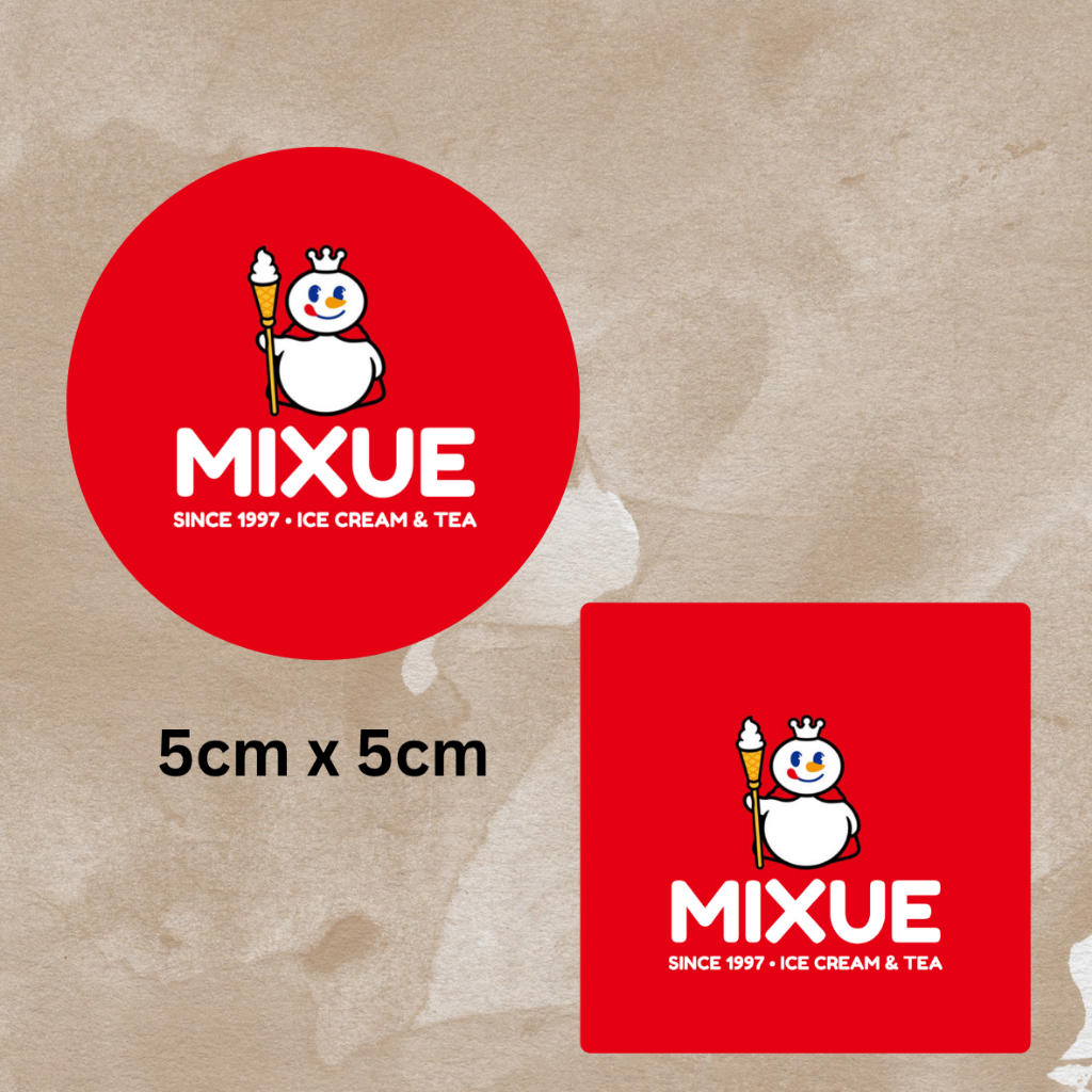 MIXUE STICKER MIXUE & TEA WRITING STICKER 1997