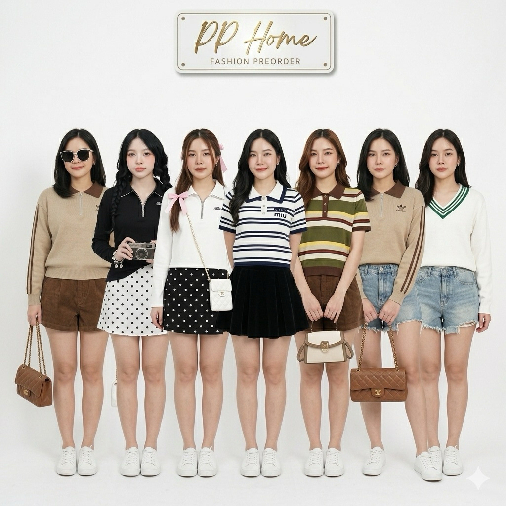 #พร้อมส่ง (สาวอวบ) อ่านรายละเอียดก่อนสั่งซื้อ🗯️เซ็ทเสื้อคอปก+กางเกงติดกระดุม🇻🇳งานป้าย+แพคถุงผ้าตามแบบ 𝗖𝗙 มาเลยสวยติดแกรม